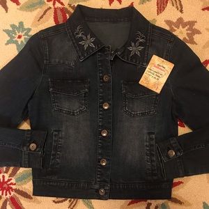 🆕 Denim Embroidered Festival Jacket NWT